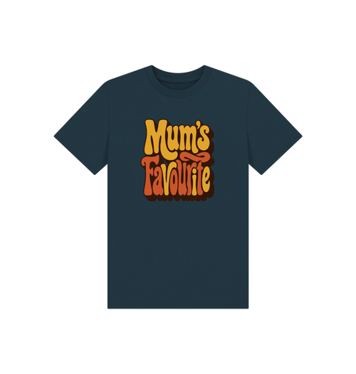 Denim Blue Printed Kids T-Shirt Front
