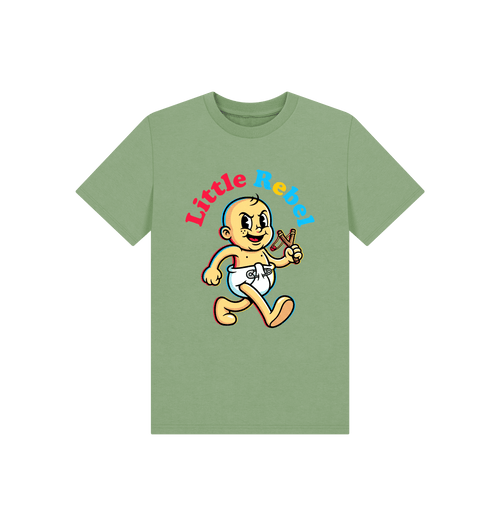 Sage Printed Kids T-Shirt Front