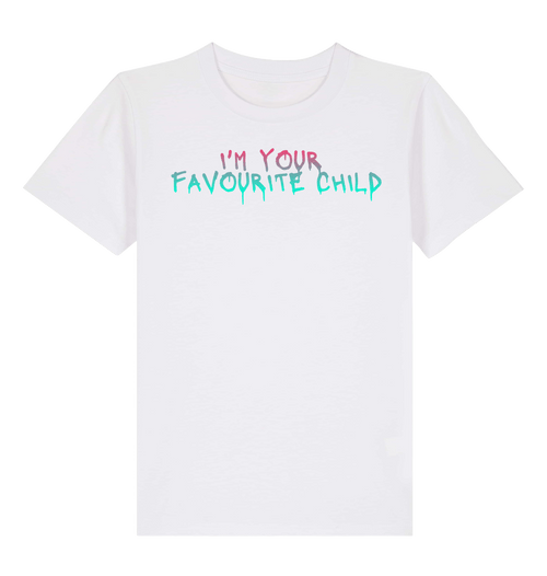 White Printed Kids T-Shirt Front