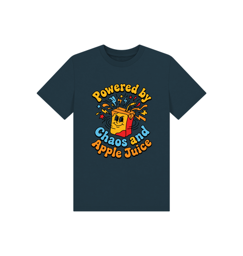 Denim Blue Printed Kids T-Shirt Front