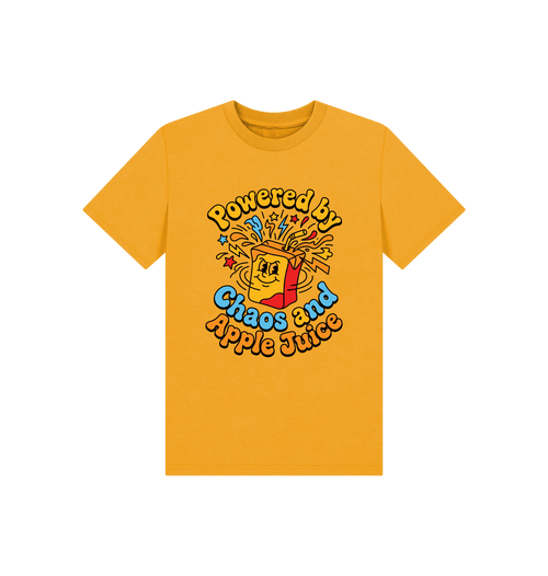 Mustard Printed Kids T-Shirt Front