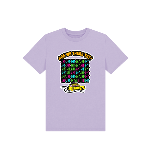 Soft Lilac Printed Kids T-Shirt Front