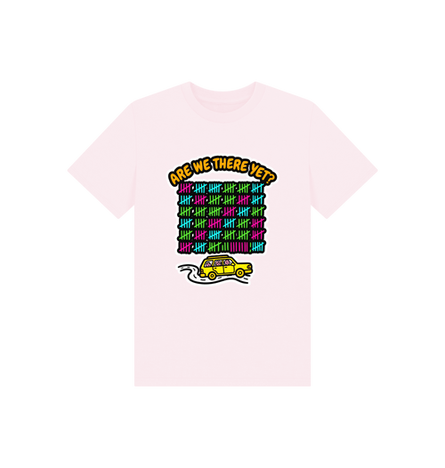 Pink Printed Kids T-Shirt Front