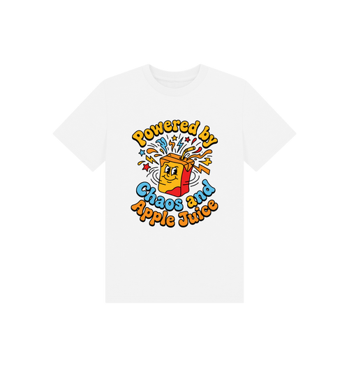 White Printed Kids T-Shirt Front