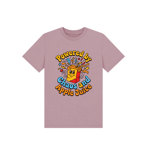 Mauve Printed Kids T-Shirt Front