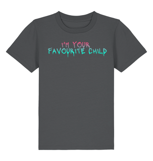 Charcoal Printed Kids T-Shirt Front