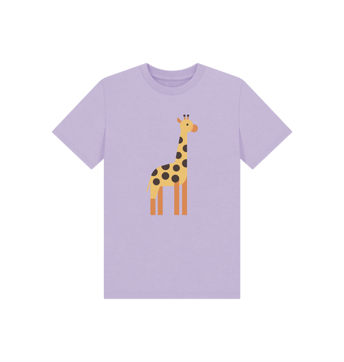 Soft Lilac Printed Kids T-Shirt Front