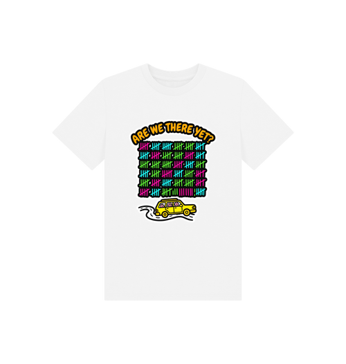 White Printed Kids T-Shirt Front