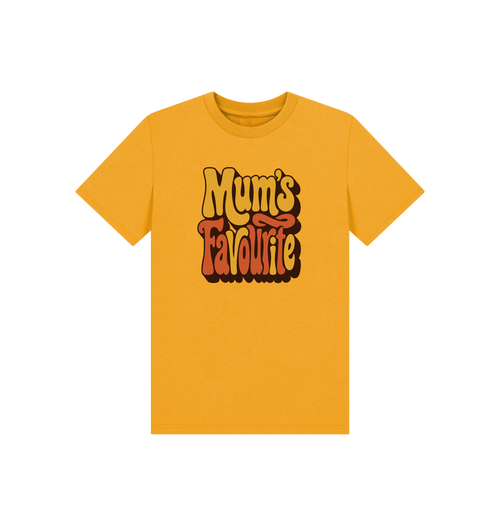 Mustard Printed Kids T-Shirt Front