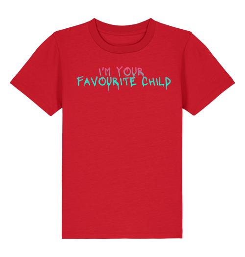 Red Printed Kids T-Shirt Front