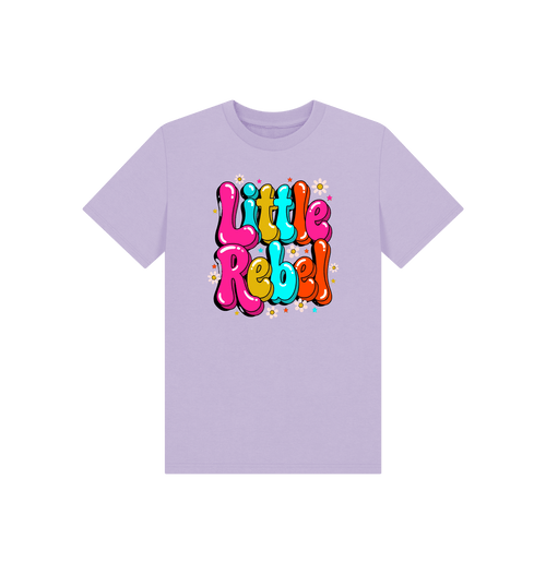Soft Lilac Printed Kids T-Shirt Front