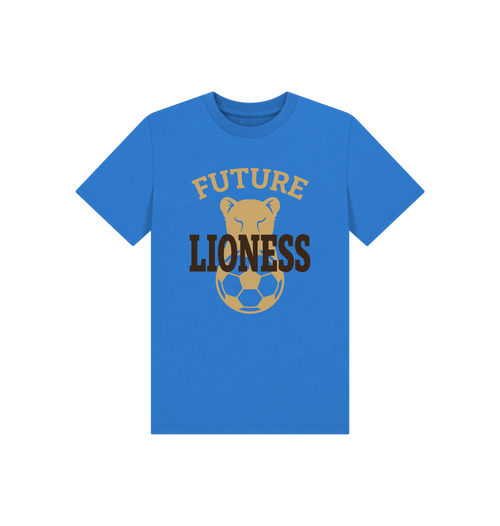 Bright Blue Printed Kids T-Shirt Front