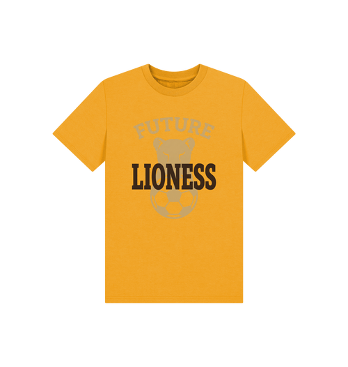 Mustard Printed Kids T-Shirt Front