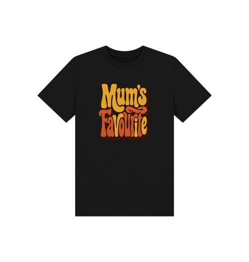 Black Printed Kids T-Shirt Front