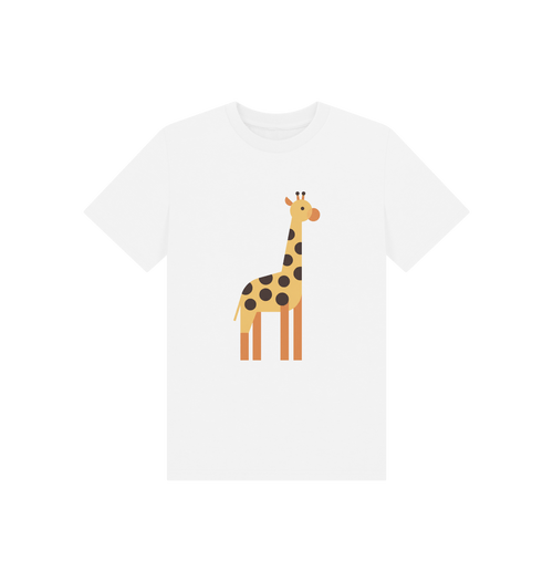 White Printed Kids T-Shirt Front